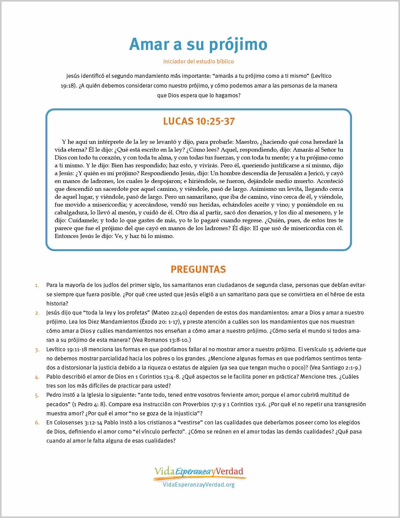 Amar a su prójimo