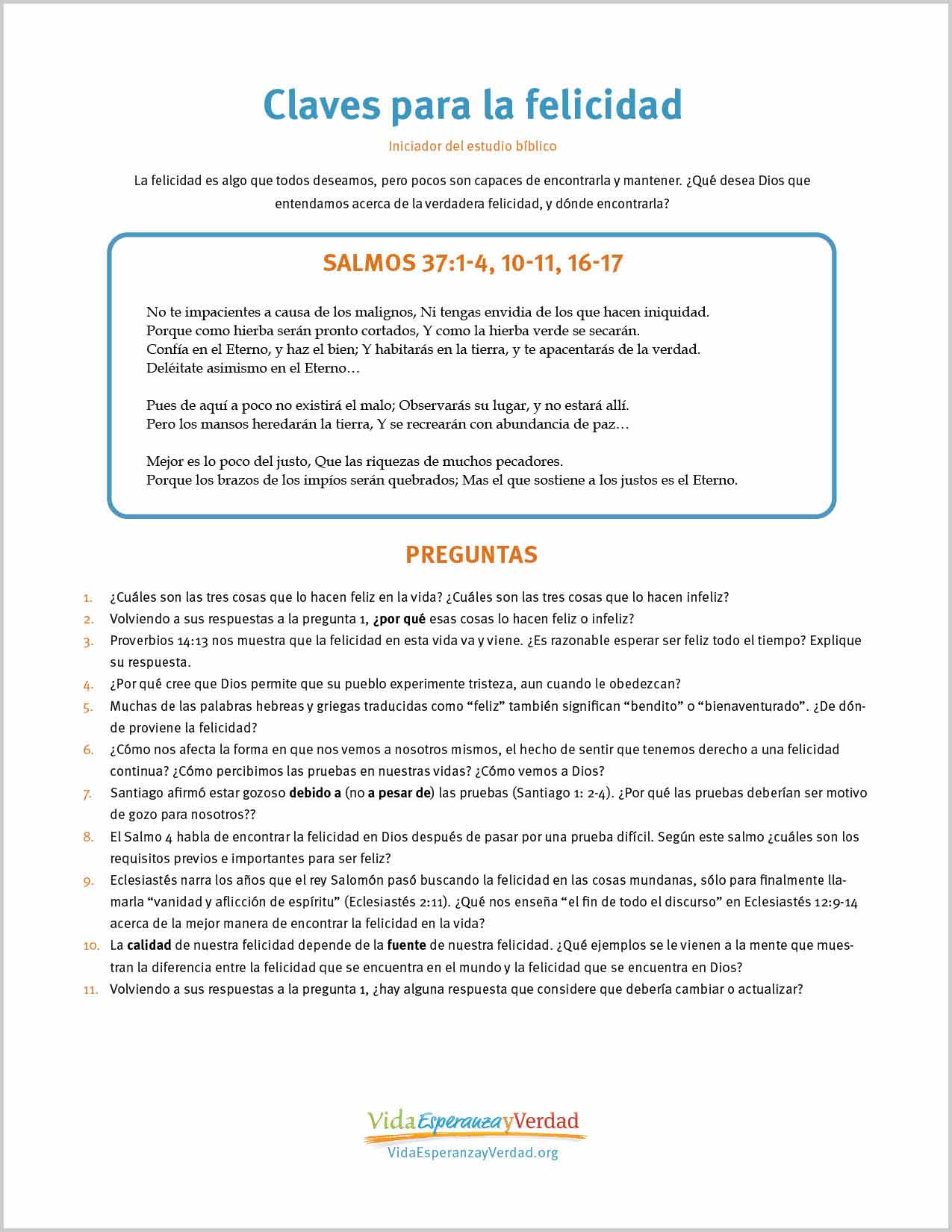 Claves para la felicidad