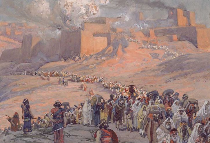 Alrededor del 586 a.C. El rey Nabucodonosor destruy&oacute; Jerusal&eacute;n y el templo construido por Salom&oacute;n. Despu&eacute;s de la destrucci&oacute;n de la ciudad, llev&oacute; cautivos a m&aacute;s jud&iacute;os.